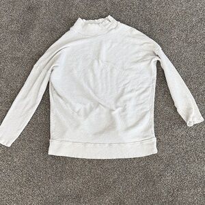 White Oversized Long Sleeve Turtleneck Sweater